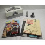 Selection of Laurel and Hardy collectables incl. porcelain figurines, books and DVD collection