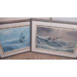 Two limited edition prints after John Chancellor showing maritime scenes, entitled 'Sorely Tried'