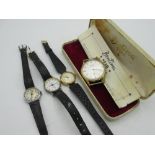 Philip Mercier ladies quartz wristwatch, Bentima anti-shock, an Ingersoll and a Bentima Star