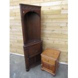 Ducal pine bedside cabinet with single drawer above door on bun feet with casters W46cm D45cm H62cm,