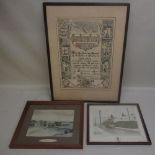 Framed Long Service certificate for Joseph Jackson from J. Blinkeborough & Sons Ltd, dated 1947,