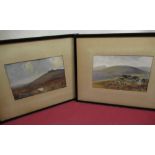 W. H. Dyer (late C19th/early C20th); pair of Dartmoor scenes, watercolour heightened with white,