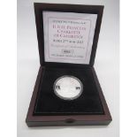 HRH Princess Charlotte Of Cambridge Birthday Silver proof £5 28.28g .925 silver coin in fitted