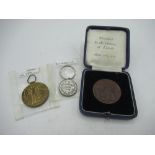 WWI Victory medal awarded 540903 Sapper O. Powl Royal Engineers, 1919 peace medal and a citizens