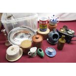 Large collection of kitchen ware including The Original Suffolk Cannister Jars, Sylvac mouse