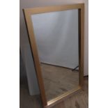 Gold framed rectangular dressing mirror, W70cm H131cm