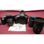 Canon EOS 1000F camera body with EF 35-80mm 1:4-5.6 lens, EOS 1000F (loose body) with Canon EF 80-