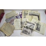 Collection of commemorative newspapers and magazines including death of George VI, coronation of