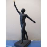 Wedgwood black basalt London 2012 torchbearer figurine in original box with certificate