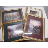 After Thomas Kinkade (1958-2012): Collection of Accent prints incl. Rock of Salvation, The Aspen