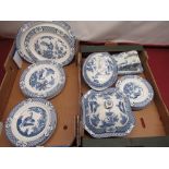 Wood & Co Yuan pattern dinner service, RD no. 656368, including two tureens and cheese dish and