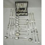 Collection of silver plated cutlery