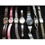 Collection of various fashion watches