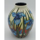 Moorcroft pottery vase c2011 in a limited edition lily pattern as designed by Paul Hilditch, H13cm