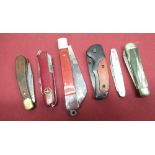 Selection of folding and pocket tool knives to include Yusuf, Browing FA15 etc (6)