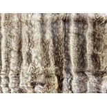 David Hall Collection - Wolf Skin Rug, the pelts applied on brown felt backing, approx. L125cm W62cm