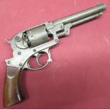 Starr Arms Co 1858 army revolver, 6 shot .44 cal percussion with round 6" barrel frame stamped Starr