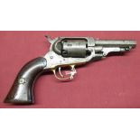 Whitney pocket percussion revolver c.1860 5 shot .31 cal single action, 3 1/4" octagonal barrel with