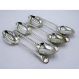 Set of six Geo.V hallmarked Sterling silver Old English tablespoons by John Henry Potter, Sheffield,