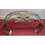 Beal House Collection - Empire style gilt metal bed coronet, with openwork floral drapery swags,