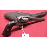 American 5 shot Whitney percussion .31 cal revolver, first model, 6" octagonal barrel stamped E.