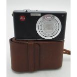 Leica C-lux 2 digital camera in black and silver, with leather case (no charger)