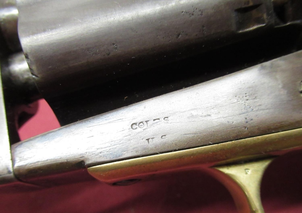 Colt Dragoon .44 cal 6 shot single action revolver with fluted cylinder, 7" part round part - Image 3 of 4