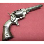 Scarce Allen & Wheelock 32 short rimfire breech loading side hammer 6 shot pocket revolver,