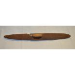 Carved Aboriginal type narrow shield L83cm