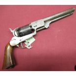 Good continental Colt copy of 1851 navy style .38cal open frame single action 6 shot percussion