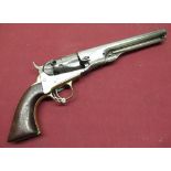 A rare Metropolitan Arms Company .36 cal police model 5 shot single action percussion revolver with