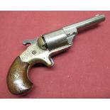 Moore's U.S.A Patent Front Loading Teat Fire Revolver .32cal 6-shot c.1864-1870. Round 3 1/4 inch