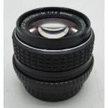 Pentax 50mm F1.4 PK fit lens