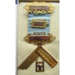 Hallmarked 9ct yellow gold Masonic Past Masters Jewel to W.Bro John McKenzie of St.George's Lodge