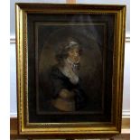 Beal House Collection - Matilda Fielding (C19th); Portrait of Lady Charlotte Legge, pencil and