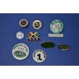 Badges related to union associations and transport union association. assleff, solidarity pin, two