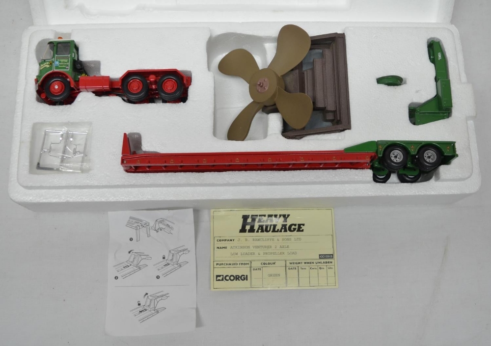 Boxed Corgi Atkinson Venturer two axle low loader and propeller load (near mint condition) - Image 2 of 5