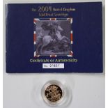 Royal Mint 2004 gold proof sovereign, encapsulated with cert. (no. 01851)