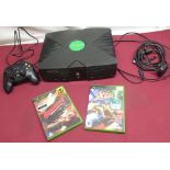 Original Xbox Console and controller with two games