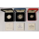 Royal Mint 1993 UK Silver Proof Piedfort One Pound Coin with case and cert, D-Day 1994 commemorative