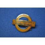 London Transport Underground Staff enamel cap pin badge by J R Gaunt