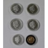 ERII Gibraltar 2016 Battle of the Atlantic coin set, comprising four silver proof half crowns,