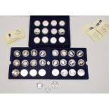 A large collection of the Queen Mother 'Lady of the Century' silver proof coins from around the