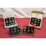 Royal Mint UK proof coin collection sets, years 1999, 2001 executive, 2002 executive, 2003. All with