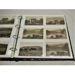 Folder containing approximately four hundred and fifty postcards of castles such as Bolsover,