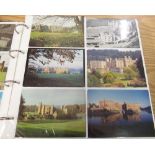 Album containing a large collection of postcards mostly castles, Leeds castles Lewes Castle, Lincoln