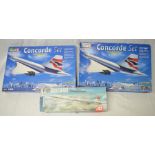 Two unstarted Revell 1/144 Concorde model sets. Contents checked, bags still factory sealed,