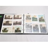 Folder containing approximately four hundred postcards of castles such are Berwick-on-Tweed, Berry