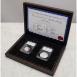 Westminster George and Dragon Two Coin Silver set, consisting 2013 UK £20 silver coin and 2014