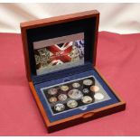 Royal Mint 2006 Executive Proof collection coin set, presented in original mahogany box with cert.